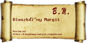 Bleszkány Margit névjegykártya